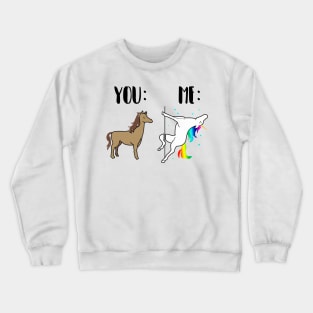 'Horse You Unicorn Me' Lovely Horse LGBT Gift Crewneck Sweatshirt